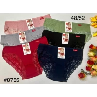 Трустки жіночі в рубчик з мереживом   48/52