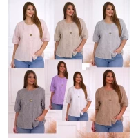 Блузка 26031. Якість- COTTON 100%. Размеры м, л (50-52,54-56)