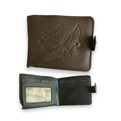 Кошелёк мужск. пвх с кноп. 3цв. (11,5*1,5*9,5)см, 02216 Кошелёк мужск. пвх с кноп. 3цв. (11,5*1,5*9,5)см, 02216