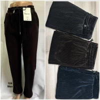 Жіночі спортивні штани рубчик велюр на хутрі.. Р. 4xl-7xl. В уп. 6 шт різного кольору