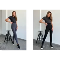 Жіночі теплі лосини. Розміри 2XL-5XL. В уп. 4 шт одного кольору. Матеріал рубчик. 86440