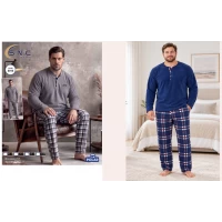 Мужские пижамы. Батал  ФЛИС 3XL-4XL-5XL-6XL