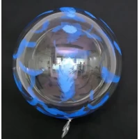 Бабл перья синие 45 см (Китай)