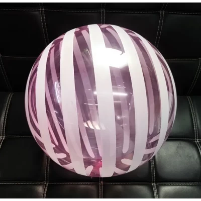 Шар бабл bubble полосатый 45 см (Китай) , расцветки разные
