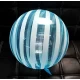 Шар бабл bubble полосатый 45 см (Китай) , расцветки разные