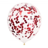 Воздушный шар 12" с конфетти красный (Китай), 1 штука Воздушный шар 12" с конфетти красный (Китай), 1 штука