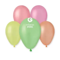 Воздушные шарики ассорти неон 7" (19 см)