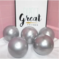 Шарики воздушные хром серебро 5" (Китай), 100 штук 