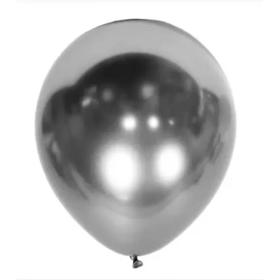 Шары воздушные хром серебро 12" (50 шт/уп), Китай