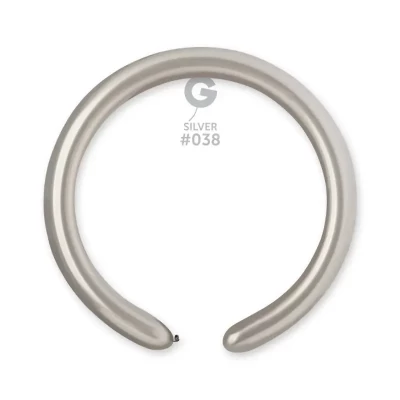 Воздушные шарики ШДМ Gemar DM4 конструктор серебрянный металлик (140см) 100 шт