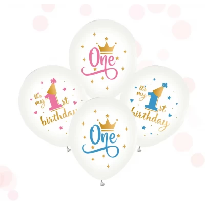 Воздушные шары "It`s my 1st birthday" ТМ Твоя Забава (50 штук)