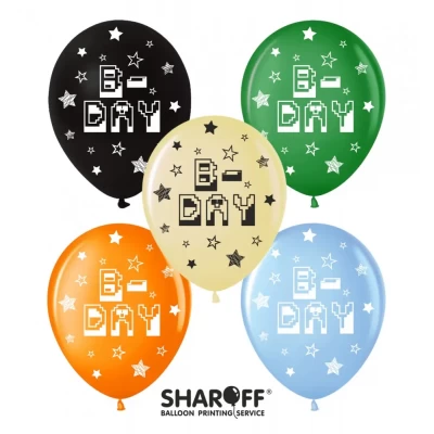 Воздушные шары Minekraft B-Day , 50 штук (5 ст) ТМ Sharoff