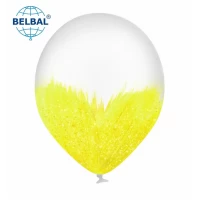 Воздушный шарик Brush shine желтый, с глиттером 12" ТМ Sharoff  