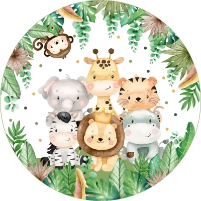 Тарелки бумажные одноразовые детские "Животные". 18 см.10 шт Тарелки бумажные одноразовые детские "Животные". 18 см.10 шт