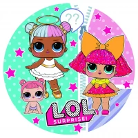 Тарелки бумажные одноразовые детские " Куклы Лол " 18 см 10 шт  