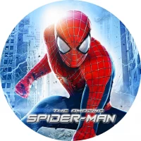 Тарелки бумажные одноразовые детские " Человек Паук ". 18 см.10 шт