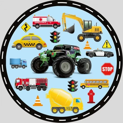 Тарелки праздничные бумажные одноразовые " Машинки " 18 см 10 шт Тарелки праздничные бумажные одноразовые " Машинки " 18 см 10 шт