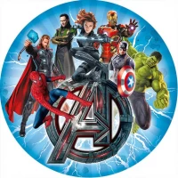 Тарелки бумажные детские одноразовые "Мстители" 18 см 10 шт/уп  