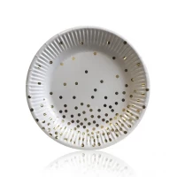 Тарелки бумажные одноразовые детские "Золотое конфетти" 18 см,10 шт 