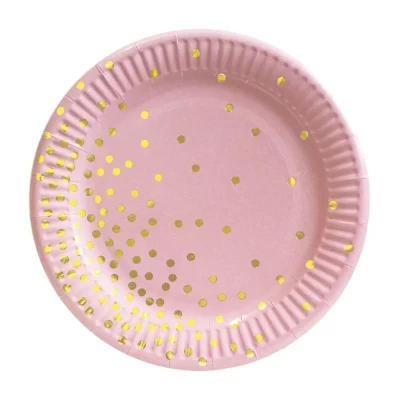 Тарелки бумажные одноразовые "Конфетти на розовом" 18 см,10 шт Тарелки бумажные одноразовые "Конфетти на розовом" 18 см,10 шт