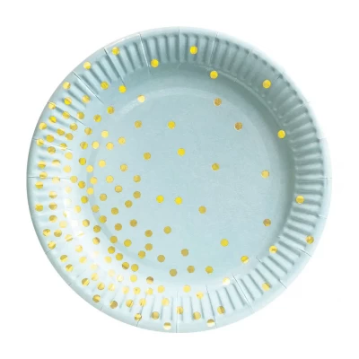 Тарелки бумажные одноразовые "Конфетти на голубом" 18 см,10 шт Тарелки бумажные одноразовые "Конфетти на голубом" 18 см,10 шт