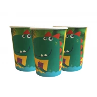 Стаканы одноразовые бумажные "Динозавр" 10 шт/уп 