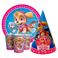 Набор для детского дня рождения " Скай " Тарелки -10 шт Стаканчики - 10 шт Колпачки - 10 шт 