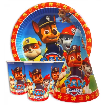 Набор для детского дня рождения " Щенячий патруль " Тарелки -10 шт Стаканчики - 10 шт Колпачки - 10 шт Набор для детского дня рождения " Щенячий патруль " Тарелки -10 шт Стаканчики - 10 шт Колпачки - 10 шт
