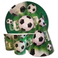 Набор для детского дня рождения " Футбол " Тарелки -10 шт Стаканчики - 10 шт Колпачки - 10 шт 