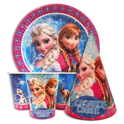 Набор для детского дня рождения " Холодное сердце " Тарелки -10 шт Стаканчики - 10 шт Колпачки - 10 шт Набор для детского дня рождения " Холодное сердце " Тарелки -10 шт Стаканчики - 10 шт Колпачки - 10 шт