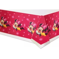 Скатерть детская полиэтиленовая " Минни Маус лежит" 180x110 см