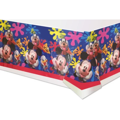 Скатерть детская полиэтиленовая " Микки и Плуто " 180x110 см Скатерть детская полиэтиленовая " Микки и Плуто " 180x110 см