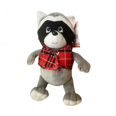 Мягкая игрушка Енот в жилете (жилеты разные), 35 см