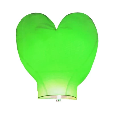 Небесные фонарики сердце зеленое