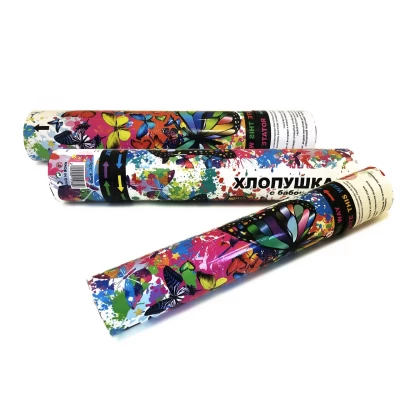 Хлопушка пневматическая "Бабочки", 30 см