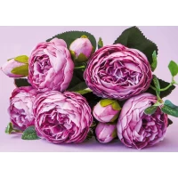 Пакет для подарка гигант горизонтальный "Пионы" 46 х 33 см 