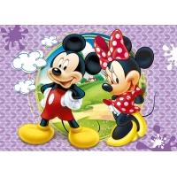 Пакет для подарка большой горизонтальный "Микки и Минни" 36х22 см  