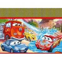 Пакет для подарка большой горизонтальный "Тачки на мойке" 36х22 см  