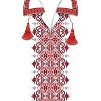 Пакет для подарка большой вертикальный "Вышиванка" 25х37 см 