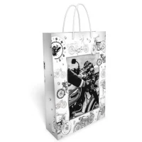 Пакет для подарка большой вертикальный "Байк" 25х35 см Пакет для подарка большой вертикальный "Байк" 25х35 см