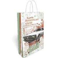 Пакет для подарка большой вертикальный "Автомобиль" 25х35 см