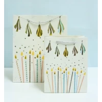 Пакет для подарка большой вертикальный "Свечи" 26х32 см Пакет для подарка большой вертикальный "Свечи" 26х32 см