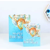 Пакет большой вертикальный "Шарики на голубом фоне" 26х32 см  