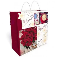 Подарочный пакет квадрат большой "For you" 32 х 32 см 