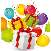 Подарочные пакеты "Подарки" 23 х 24 см 