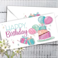 Конверт для денег "Happy Birthday" 