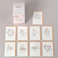 Набор мини открыток с аппликацией 9,5х14 см, (9 шт/уп)  