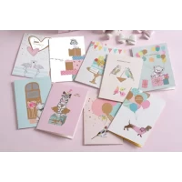 Набор мини открыток с тиснением 9,5х14 см (9 шт/уп)