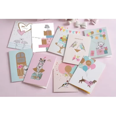 Набор мини открыток с тиснением 9,5х14 см (9 шт/уп) Набор мини открыток с тиснением 9,5х14 см (9 шт/уп)