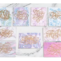 Набор мини открыток с тиснением 10,5х14 см (9 шт/уп)